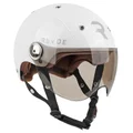 CASQUE VELO ADULTE REVOE PREMIUM URBAIN/CITY BLANC SKY TAILLE 57-58 VISIERE REGLABLE, PROTECTION OREILLE AMOVIBLE (VENDU EN BOITE) COMPATIBLE EBIKE ET TROTTINETTE - HOMOLOGATION EN1078+A1