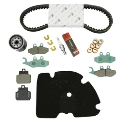 KIT ENTRETIEN MAXISCOOTER ORIGINE PIAGGIO 125 X-EVO 2007>2016 (AVEC GUIDES VARIATEURS) (PLAQUETTE AR HENGTONG 647400)  -1R000383-