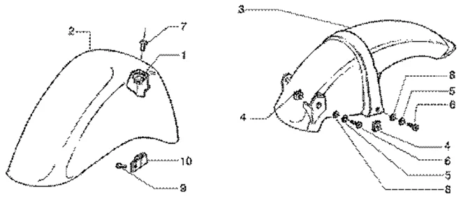 Garde boue av. Et ar.