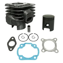 CYLINDRE SCOOT ADAPTABLE CPI 50 POPCORN, OLIVER, ARAGON, HUSSAR/KEEWAY 50 FOCUS, HURRICANE, MATRIX, F-ACT/GENERIC 50 XOR, IDEO (AXE DE PISTON DIAM 12mm) -P2R FONTE AVEC PISTON GRAPHITE