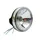 PHARE/OPTIQUE MOTO AVOC TYPE GUZZI DIAM 200 mm CUVELAGE OPTIQUE LISSE Ø180mm LAMPE H4 60/55W + FEU DE POSITION NOIR SATIN CORPS ACIER (HOMOLOGUE CE)