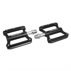 FLAT PEDAL-FOR BMX/DOWNHILL - NEWTON BLACK- ON BEARINGS - ALUMINIUM CNC - THREAD 9/16 - GRIP PINS- SILVER  (PAIR)