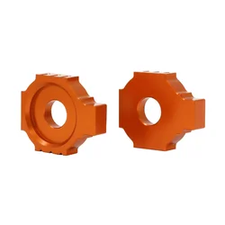 TENDEUR/AJUSTEUR DE CHAINE MOTO POUR KTM 125 DUKE ALU CNC ANODISE ORANGE (PAIRE) -AVOC