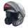 HELMET-FLIP-UP MT ATOM SV  (DOUBLE VISORS) SOLID TITANIUM MATT    XS