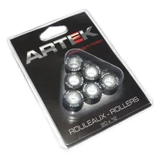 GALET/ROULEAU MAXISCOOTER ARTEK K1  20x12  11,0g (x6)  POUR YAMAHA 125 XMAX, MAJESTY, CYGNUS X / MBK 125 SKYCRUISER, SKYLINER, FLAME-X