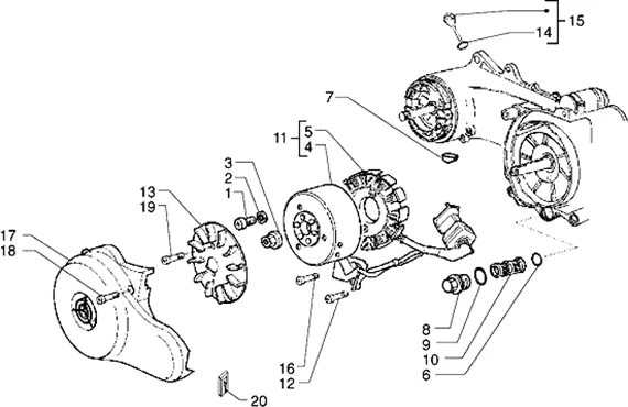 Volant magnetique