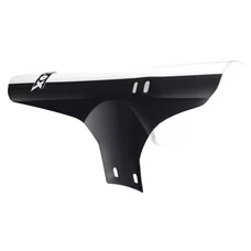 MUDGUARD FOR MTB-FRONT- VELOX  -BLACK-/WHITE ON FORK+NYLON CLAMPS