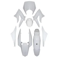 FAIRINGS/BODY PARTS FOR 50cc MOTORBIKE   DERBI 50 SENDA DRD 2011> WHITE GLOSS  (8 PARTS KIT) SELECTION P2R-