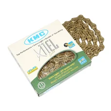 CHAINE VELO 11V. ROUTE/VTT  KMC X11EL OR 118 MAILLONS COMPATIBLE SHIMANO/SRAM
