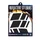 AUTOCOLLANT/STICKER REFLECHISSANT POUR ROUE DE VELO HAUTEUR 40mm MODELE RACER NOIR (PLANCHE)  -REFLECTIVE BERLIN-