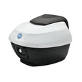 TOP CASE 36L VENDU AVEC LE SUPPORT+DOSSERET ORIGINE PIAGGIO 300-400 BEVERLY 2021> BLANC LUNA XB3 533 -CM323301-