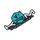 AUTOCOLLANT/STICKER KRM PRO RIDE 80x40 mm BLEU TURQUOISE (VENDU A L'UNITE)