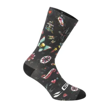 CYCLING SOCKS - SUMMER - GIST COMICS BLACK - Euro 43/47 - Height 16CM (PAIR)   -5863