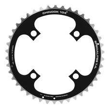 CHAINRING FOR MTB 4 ARMS - Ø104 TA CHINOOK TRIPLE 42 Teeth- External BLACK ALU FOR SHIMANO / SRAM / RACE FACE / FSA 8/9 Speed.