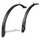 MUDGUARD FOR MTB-FRONT+REAR - ON STAYS-  26/29'' POLISPORT EXPANDER BLACK - W 55mm -ADJUSTABLE LENGTH - COMPATIBLE V/BRAKE/DISC