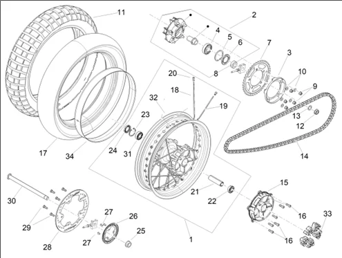 Roue arrière