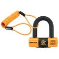 ANTITHEFT- U DISC LOCK ARMLOCK CK1 BLACK MINI 52 x 65 mm - Ø 16 mm - Orange with security cord (SRA approved) (3 keys)