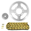 KIT CHAINE ADAPTABLE YAMAHA 125 DT MX 1978>1991  428  16x49  (DIAM COURONNE 62/80/10.5)  (DEMULTIPLICATION ORIGINE)  -AFAM-