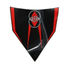 AUTOCOLLANT/STICKER/DECOR GARDE BOUE ARRIERE ORIGINE PIAGGIO 50 GILERA SMT/RCR 2013>2017 ROUGE  -2H000009-