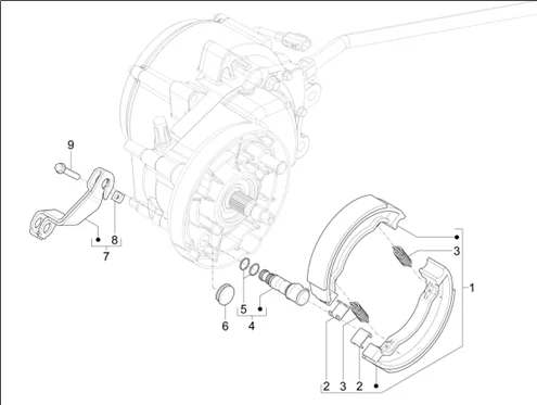 Frein posterieur - Mâchoire