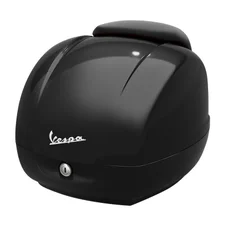 TOP CASE 36L AVEC DOSSERET ORIGINE PIAGGIO 125-300 VESPA GTS 2022> NOIR DECISO 90 (94) - CM273377-