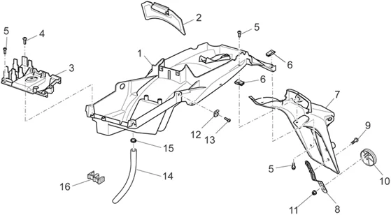 Carrosserie arriere - garde-boue