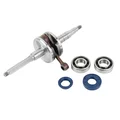 EMBIELLAGE/VILEBREQUIN SCOOT ADAPTABLE MBK 50 BOOSTER, STUNT/YAMAHA 50 BWS, SLIDER (AVEC ROULEMENTS + JOINTS)  - TOP PERF TYPE ORIGINE-
