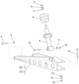 Suspension arriere - amortisseur/s