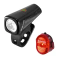 ECLAIRAGE VELO USB KIT SIGMA BUSTER 150 LUMEN /NUGGET II FLASH (AUTONOMIE avant 14H/arrière 8H) NOIR -  ADAPTE L'ECLAIRAGE EN FONCTION DE LA LUMINOSITE