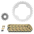 KIT CHAINE ADAPTABLE YAMAHA 700 YFM R RAPTOR 2005>2020  520  14x38  (DIAM COURONNE 125/145/10.5)  (DEMULTIPLICATION ORIGINE)  -AFAM-