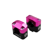 PONTET/SURPONTET 50 A BOITE KRM PRO RIDE POUR GUIDON DIAM 28,6 mm ALU CNC NOIR/ROSE