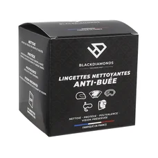 LINGETTES ANTI-BUEE NETTOYANTES BLACKDIAMONDS POUR ECRAN/VISIERE DE CASQUE, MASQUE DE CROSS (BOITE DE 10 LINGETTES INDIVIDUELLES)