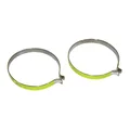 TROUSER CLIPS- P2R - STEEL CHROME  WITH REFLECTIVE TAPE (PAIR)