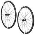 ROUES ROUTE 700 DT SWISS P1800/32 SPLINE DISC CENTERLOCK AXE 12/142mm CASSETTE SHIMANO 11V. NOIR (HAUTEUR JANTE 32mm) (VENDU A LA PAIRE)