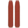 SOUFFLET DE FOURCHE MOTO POLISPORT ROUGE DIAM INT 41 ET 58 mm - LONGUEUR 350 mm  (PAIRE)