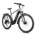 VELO ELECTRIQUE/VAE VTC 28 LEADER FOX BARNET 2025 HOMME GRIS 9V MOTEUR CENTRAL BAFANG M510 36V 95Nm BATTERIE 20Ah (20.5'' - h53cm - TAILLE L - POUR ADULTE DE 183cm à 190cm)