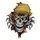 AUTOCOLLANT/STICKER LETHAL THREAT LOW RIDER RIP SKULL (60x80mm)