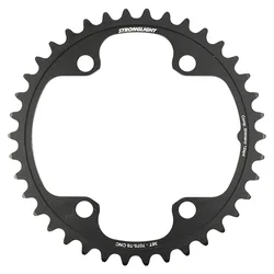 PLATEAU ROUTE 4BRA D.110 POUR SHIMANO ULTEGRA R8100 / 105 R7100 STRONGLIGHT 38DTS INTERIEUR NOIR CT2 12V. POUR EXTERIEUR 44-48-50DTS