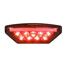FEU ARRIERE MOTO UNIVERSEL AVOC STAR A LEDS NOIR COUVERCLE FUME (9 LEDS, 3 FILS)  -HOMOLOGUE CE-