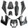 FAIRINGS/BODY PARTS FOR 50cc MOTORBIKE   DERBI 50 SENDA 2000>2010 BLACK GLOSS  (8 PARTS KIT) SELECTION P2R-