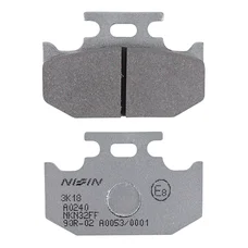 PLAQUETTE DE FREIN NISSIN POUR YAMAHA 125 YZF-R125 2019> AR, 125 XSR 2021> AR, 125-250 YZ 1990>1997 AR / KAWASAKI 125-250 KX 1989>1994 AR / SUZUKI 250 DR Z 2001>2007 AR (A0240) (SEMI METAL)  -ECE R90-