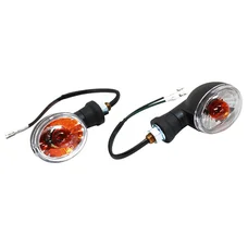 CLIGNOTANT UNIVERSEL REPLAY OVALE A AMPOULE BAU9S TRANSPARENT/NOIR BASE COURTE (L 80mm / H 45mm / L 53mm) (HOMOLOGUE CE) (PAIRE)