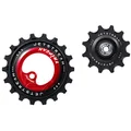 GALET DERAILLEUR TRIPEAK 11-18 DENTS CERAMIC POUR DERAILLEUR 11V. ROUGE COMPATIBLE SHIMANO RD-80xx / 70xx (JEU DE 2)