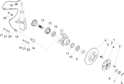Moyeu de la roue avant