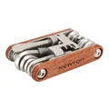 OUTIL MULTIFONCTION CORPS BOIS ROSE 10 FONCTIONS CLE ALLEN + TOURNEVIS + DERIVE CHAINE + DECAPSULEUR + TIRE-BOUCHON + CLES A RAYON 14G & 15G