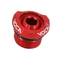BOUCHON D'HUILE 50 A BOITE VOCA EVO V2 MINARELLI 50 AM6/RIEJU 50 MRT, SMX/YAMAHA 50 TZR, DTR/PEUGEOT 50 XPS, XR6/BETA 50 RR/SHERCO 50 SM-R, SE-R ALU CNC ROUGE