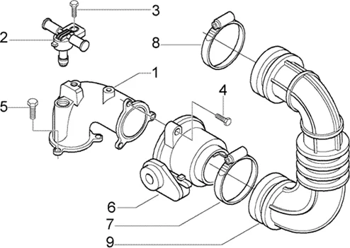 Raccord D’admission-Corps Papillon-Injecteur