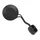 RETROVISEUR MOTO / QUAD / SCOOT UNIVERSEL ENDURO REPLIABLE DROIT NOIR (AVEC COLLIER) (HOMOLOGUE CE)  -P2R-
