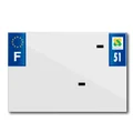 PLASTIC STRIP FOR PVC LICENSE PLATE WITH BUSINESS NAME (MOTORBIKE FORMAT 210X145)-DEPT 51/EUROPE (SOLD PER UNIT)