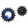 GALET DERAILLEUR AOPW TRIPEAK 13-18 DENTS CERAMIQUE 12/11V. SHIMANO DEORE XT 8100/8130 SLX 7120/7100  BLEU (JEU DE 2) (GARANTIE 4 ans)